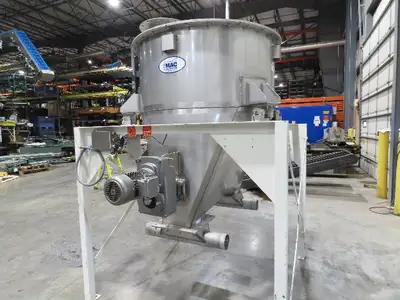 MAC Equipment Stainless Food Grade Dry Batch Mixer 48" Tank with Scales 40Cu/Ft