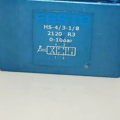 Used FESTO FESTO HS-4/3-1/8 2120 R3 HAND LEVER VALVE Pump & Valve Parts | ND Industrial Surplus #1218588