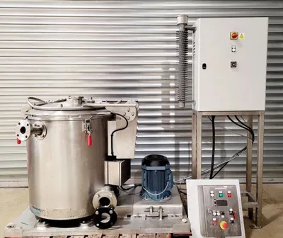 (2) Rousselet Robatel DRC 60 Vx AV 1S man vertical peeler centrifuges, 316L SS.
