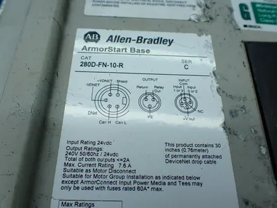 Used ALLENBRADLEY 280DFN10R Starters Ohio US | HGR 24 #835203
