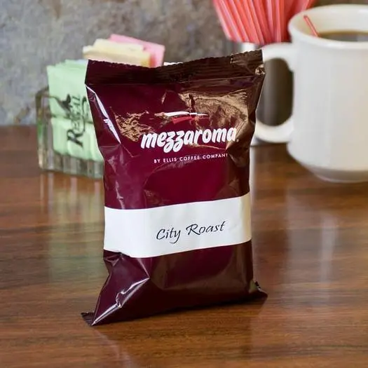 Ellis Mezzaroma City Roast Ground Coffee - (24) 2.5 oz. Packets / Case
