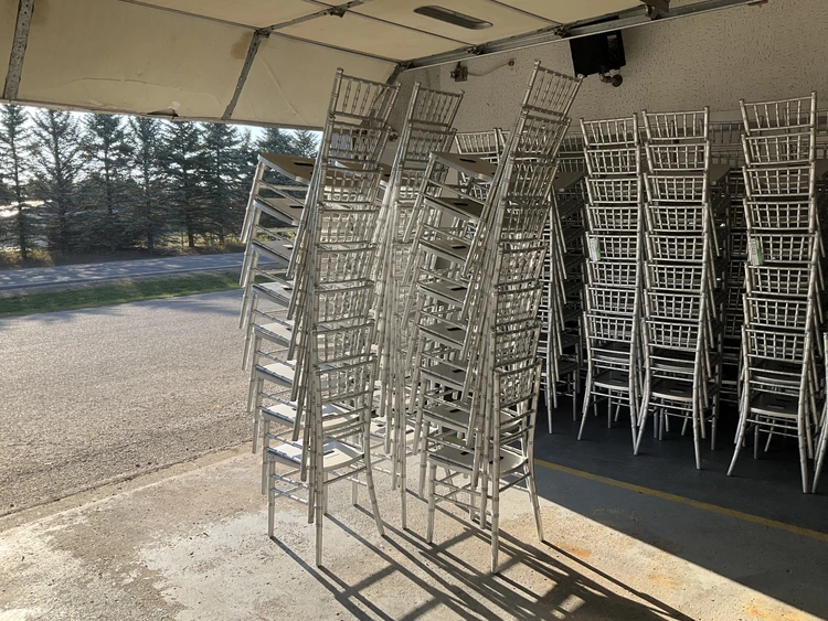 Used 24 WOODEN CHAIRS Party/Banquet Supplies Michigan US | Miedema Asset Management Group #1761435