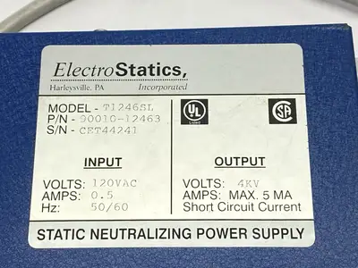 USED ELECTROSTATICS STATIC NEUTRALIZING POWER SUPPLY 90010-12463
