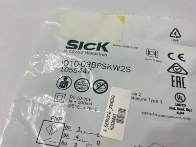 IQ10-03BPSKW2S, 1055447 | Sick IQ10-03BPSKW2S Inductive Proximity Sensor 1055447 - New