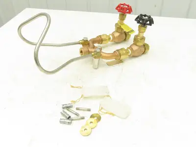 Strahman M-159 Water Mixing Station Bronze Hot/Cold Globe Valves Stainless Loop