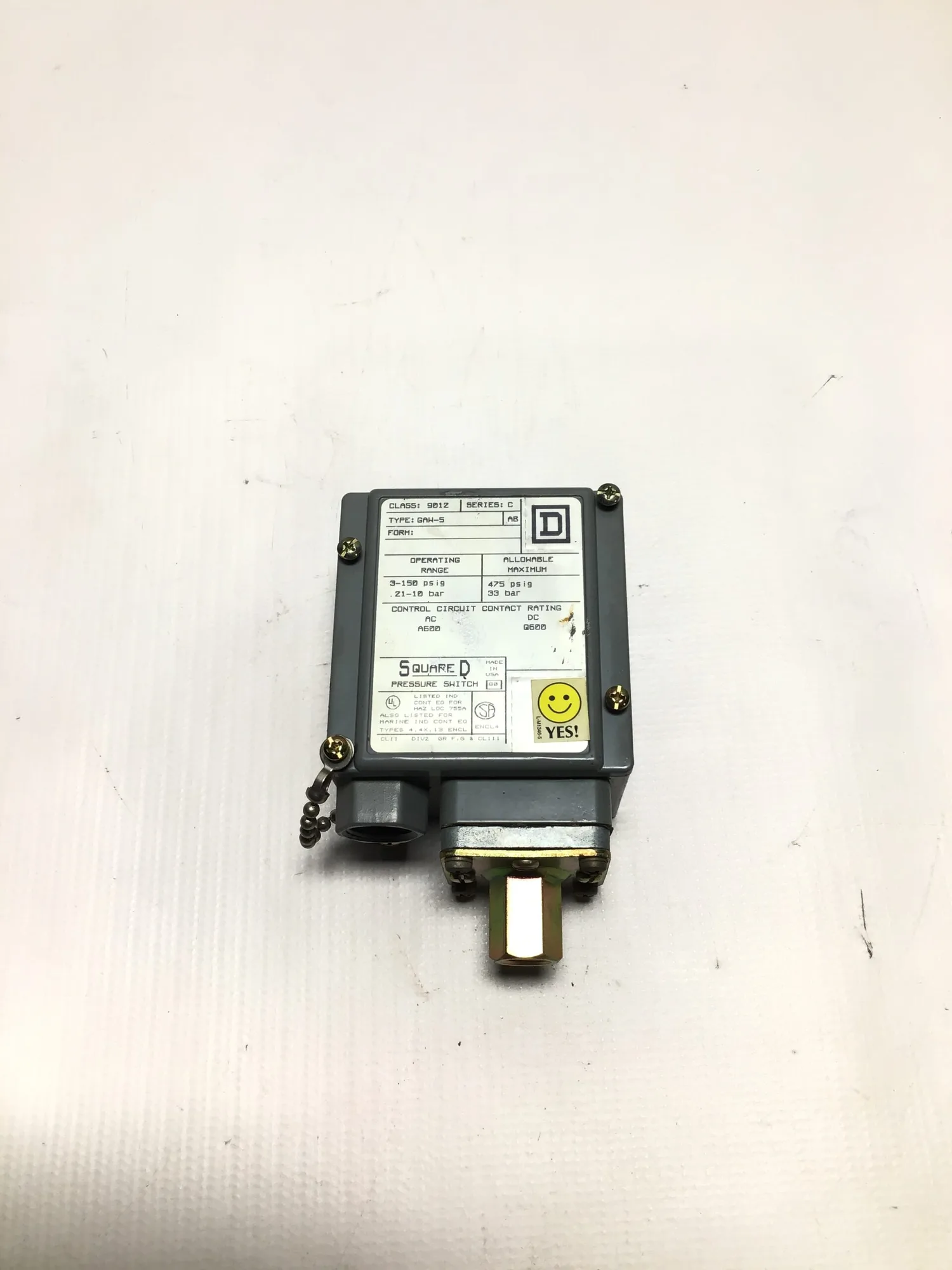 Square D 9012 Series C Pressure Switch