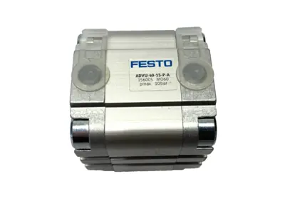 USED FESTO PNEUMATIC COMPACT CYLINDER 40MM BORE 15MM STROKE 156005
