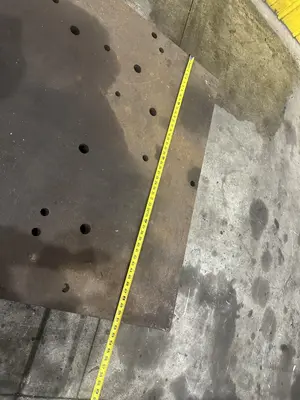 114" X 51" X 7" HIGH STEEL LAYOUT RISER PLATE: STOCK #23182