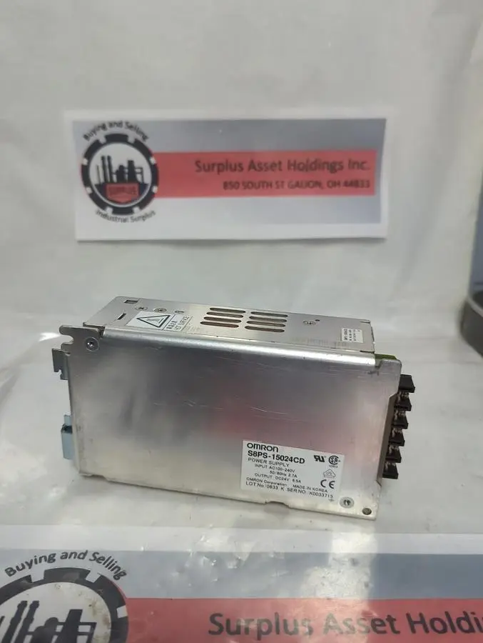 Used OMRON S8PS-15024CD Miscellaneous Equipment (Electrical & Power) Ohio US | Surplus Asset Holdings #1234773