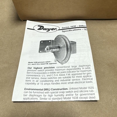 NEW Dwyer 1638-1