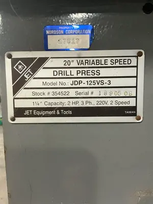 Used JET JDP125VS3 Heavy Duty & Sensitive Single Spindle Drills Ohio US | HGR 24 #1249408