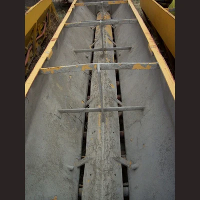 16 foot long concrete transport cars.