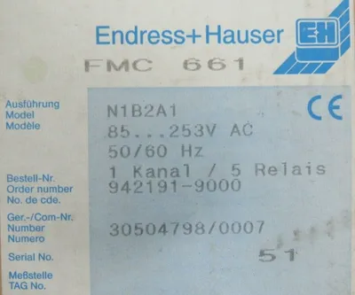 NEW ENDRESS+HAUSER FMC661-N1B2A1 PROLEVEL FMC 661 TRANSMITTER FMC661N1B2A1