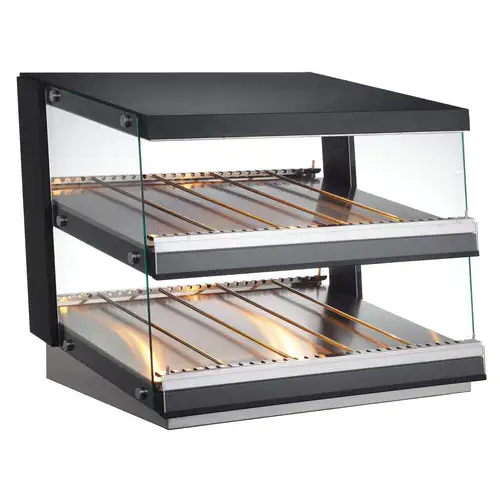 Doughxpress DXP-HGG01 31 1/2" Self Service Countertop Heated Display Case - (2) Shelves, 120v