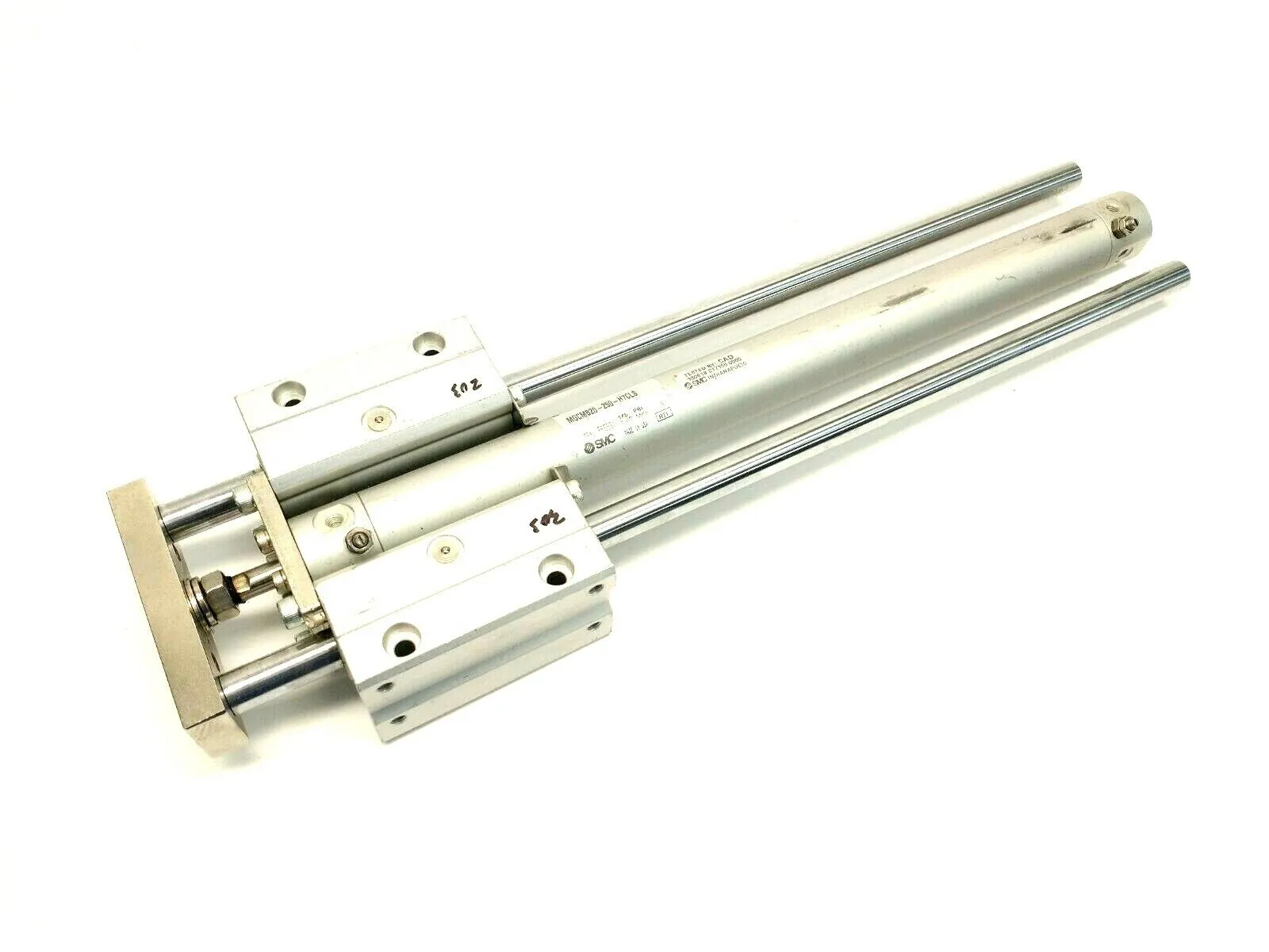 MGCMB20-250-H7CLS | SMC  Compact Slide Bearing Externally Guided Cylinder - Used