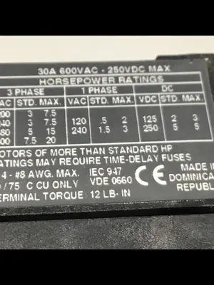 USED ALLEN BRADLEY 194R-NJ030P3 SER B
