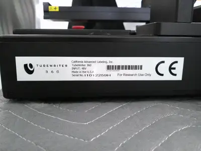Tubewriter 360 & Videojet 1520 Laboratory Tube Vial Labeling System w/ Software