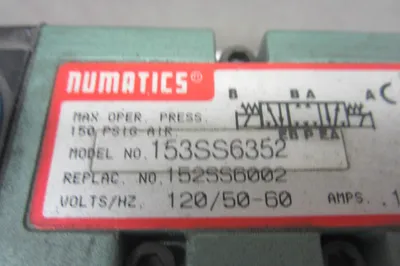 NEW NUMATICS 153SS6352 SOLENOID VALVE
