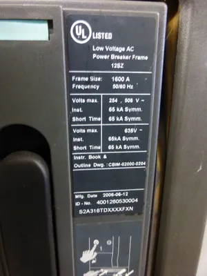Siemens WL Switchgear, 480V, 7-Section, 4000/1600A Breakers