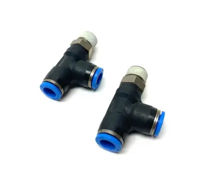 USED FESTO PNEUMATIC PUSH-IN TEE FITTING 1/4" NPT THREAD