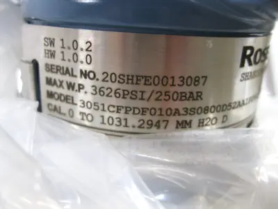 NEW Rosemount 3051 CFP DF010A3S0800D52AA1P2V1QC1Q8Q4E5M5CNG7387