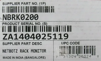 NEW APC NBRK0200 NETBOTZ RACK MONITOR 200