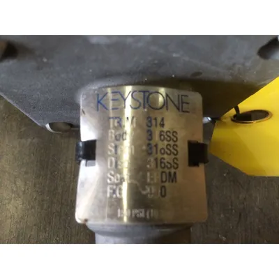 Used 3" Keystone 316 Stainless Steel Manual Butterfly Valve