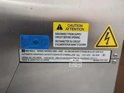 USED 2013 ISHIDA WM-4000