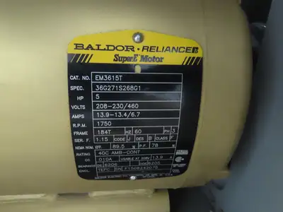 Greenheck 11-FP0-SD-10 Radial Centrifugal Blower 5Hp 230/460V 3Ph Bad Bearing
