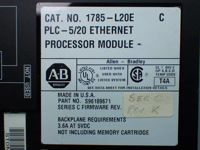 Used ALLENBRADLEY 1785L20E PLC Processors Ohio US | HGR 24 #1084874