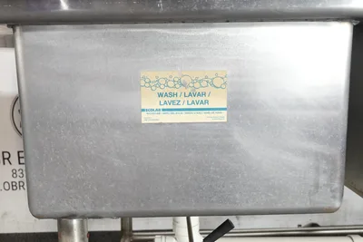 104” HEAVY DUTY THREE COMPARTMENT WITH 2 DRAINBOARD STAINLESS STEEL SINK (LOCAL PICK UP ONLY)