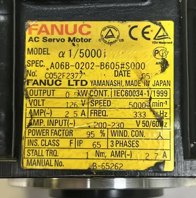USED FANUC A06B-0202-B605#S000