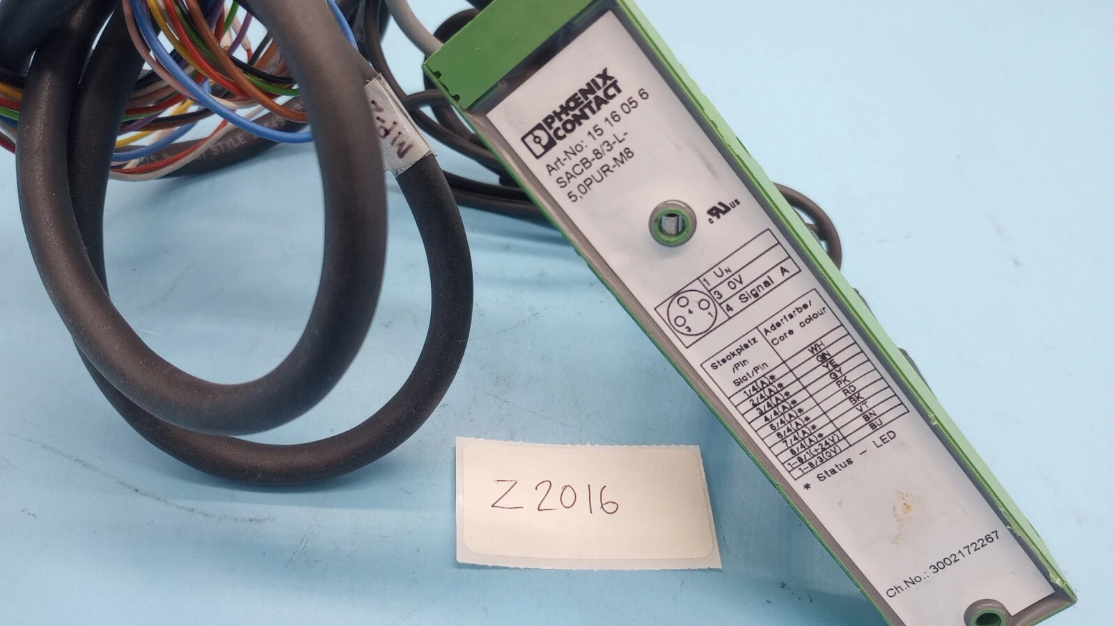 USED Phoenix Contact SACB-8/3-L-5,0 PUR-M8