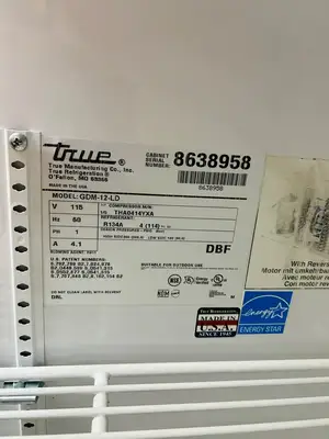 True GDM-12-LD Glass Door Merchandiser Refrigerator Refurbished