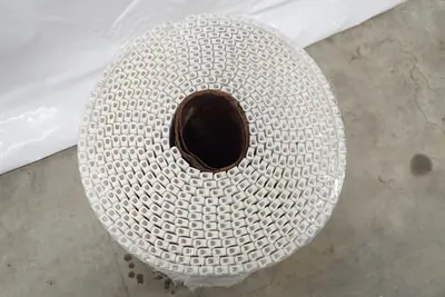 Approx. 20 ft of 24 in. wide Intralox conveyor belt, white color