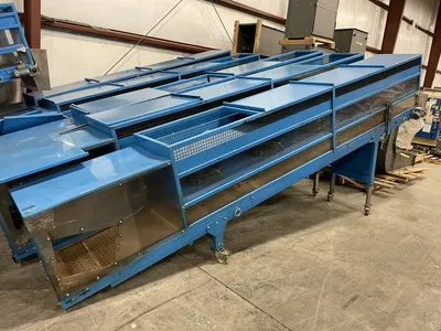 17.5ft Cleated Incline Cooling Conveyor 32” W x 86” H