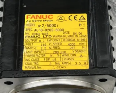 Used FANUC A06B-0205-B000 Servo Motors California US | Davliegogo LLC #1707389