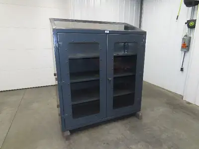 Strong Hold Skylight View Storage Cabinet Extreme Duty 12 GA 3 Shelf 60x24x60"