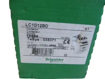 NEW SEALED SCHNEIDER ELECTRIC LC1D12BD CONTACTOR 24VDC