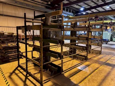 STEEL STORAGE SYSTEM 4T-3G-30X12R-20' RETRACTABLE ARM STOCK RACK. STOCK # 1109725