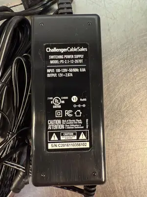 Challenger Cable Sales PS-2.1-12-267DT Switching Power Supply (2.3.5)