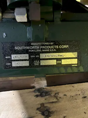 2500 LBS X 48" X 44" SOUTHWORTH MODEL #LS2.5-36 BACKSAVER  HYDRAULIC SCISSOR LIFT & TURN TABLE, 110V : STOCK #20511