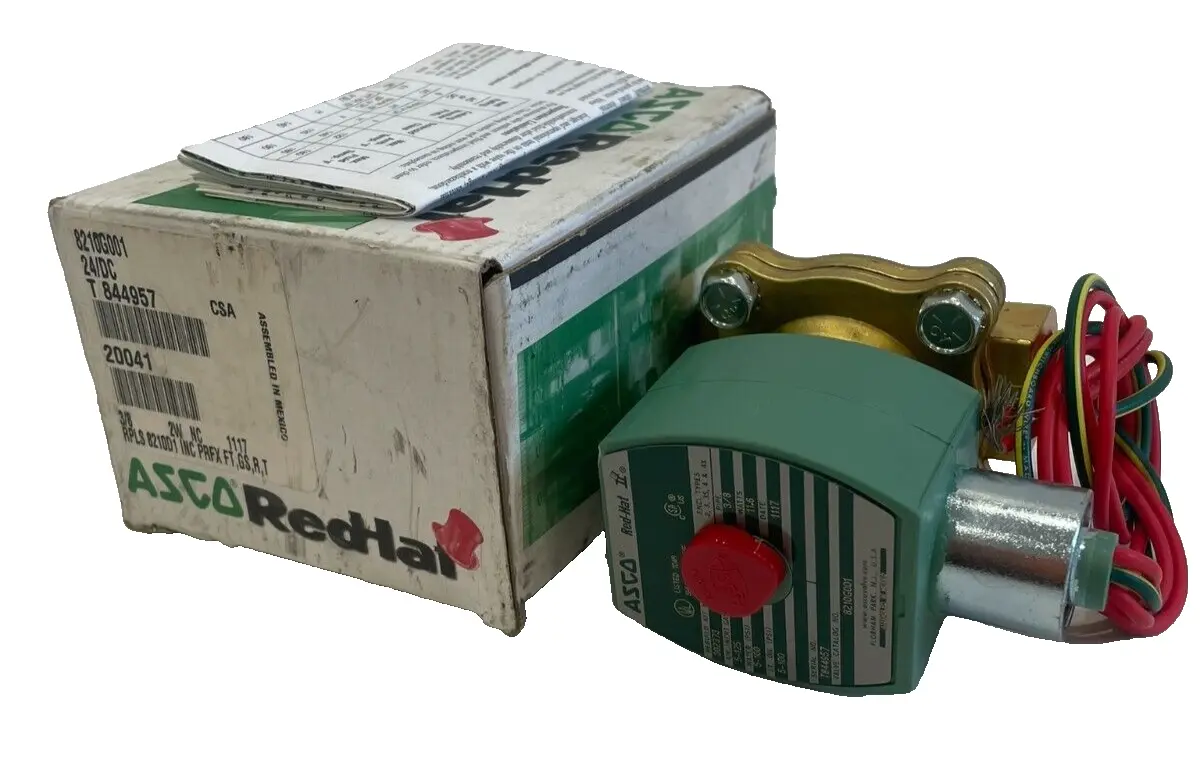 NEW ASCO 8210G001 SOLENOID VALVE 24/DC 3/8" 2-WAY