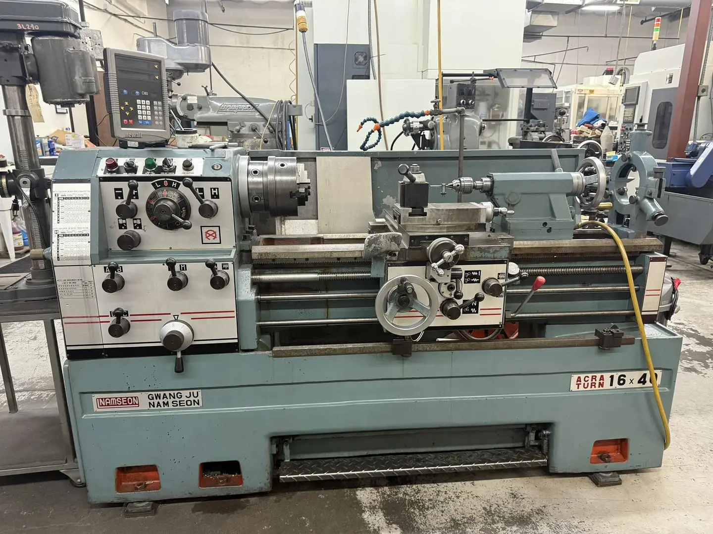 Acra Turn 16″ x 40″ Engine Lathe with DRO