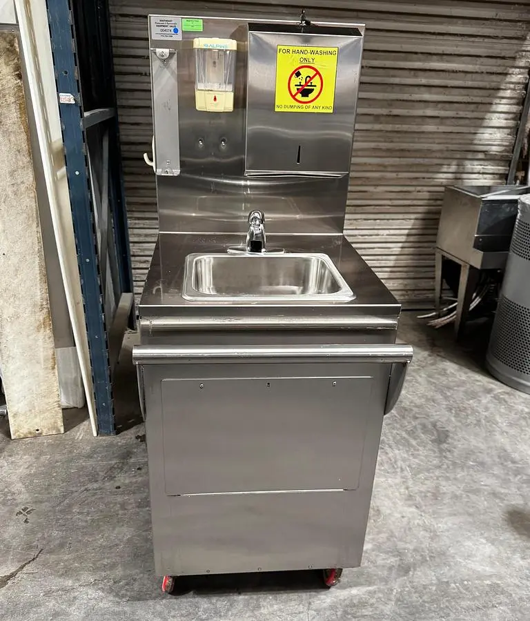 Mobile Sink Cart Self Contained Hand Wash Station Mobile Sink w/Pump and Reserve