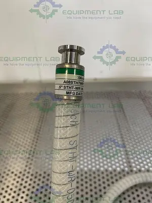 USED SANI TECH STHT-WR-0500 60" SILICONE HOSE W/ THREADED AND 1/2" SANITARY FITTING