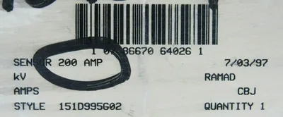 NEW CUTLER HAMMER 151D995G02 CURRENT SENSOR 200A