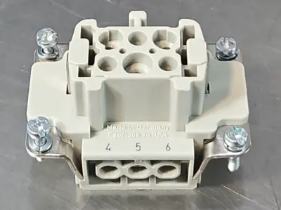 Harting HAN 6 E-BU-S Female Connector 16 Amp 6 Pin 500 VAC loc5E27