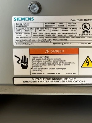 Used Siemens SX420A24XPFT Electrical Boxes California US | Davliegogo LLC #1705606