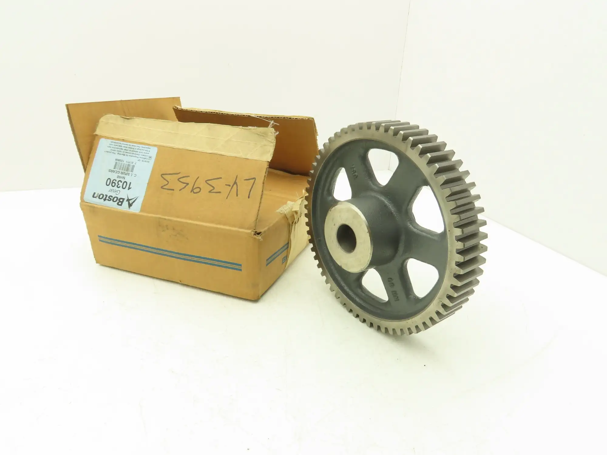 Boston Gear 10390 NH60 Spur Gear 60-Tooth 7.5" OD 1.25" W 1" Smooth Bore